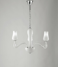 ANGEL 3 Light Multi Arm Pendant Ceiling Light White 3xE14 64x45cm - thumbnail 5