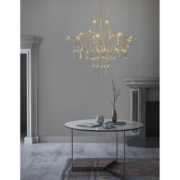 Goro Pendant Ceiling Light Clear Crystal, Gold Metal LED 20W 2000Lm 3000K - thumbnail 2