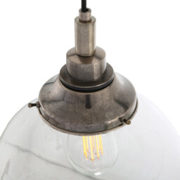 Laguna Bathroom 25cm Globe Pendant Light, Antique Silver, IP44 - thumbnail 2