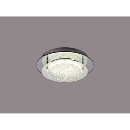 Gino Flush Ceiling, 280mm Round, 12W 1000lm LED 4000K Polished Silver - thumbnail 2