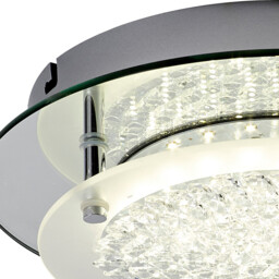 Gino Flush Ceiling, 280mm Round, 12W 1000lm LED 4000K Polished Silver - thumbnail 5