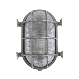 Ross Outdoor Wall Light, Antique Silver, IP54