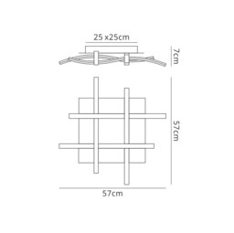 Nur Ceiling 34W LED 3000K, 2600lm, Dimmable White, Frosted Acrylic - thumbnail 2