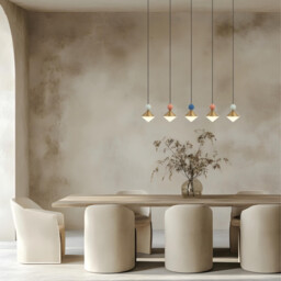 Radiant Bar Pendant Ceiling Light Brass-Beige Red-Pastel Grey Greenpastel Blue LED 3000K Dimmable - thumbnail 2