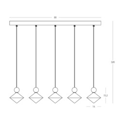 Radiant Bar Pendant Ceiling Light Brass-Beige Red-Pastel Grey Greenpastel Blue LED 3000K Dimmable - thumbnail 3
