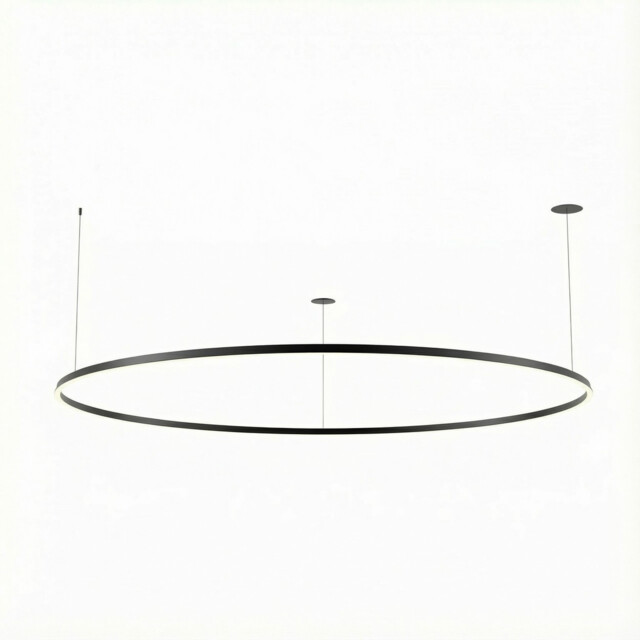 Circular Downward Recessed 302cm Home Black LED 174W 3000K Dali Dimming - image 1