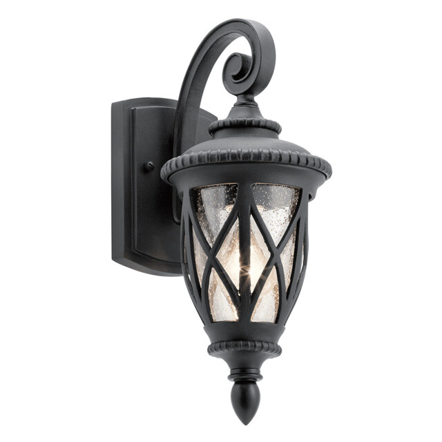 Admirals Cove Outdoor 1 Light Wall Lantern, Textured Black, IP44, E27 - image 1