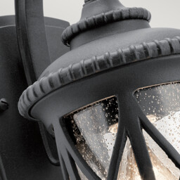 Admirals Cove Outdoor 1 Light Wall Lantern, Textured Black, IP44, E27 - thumbnail 3