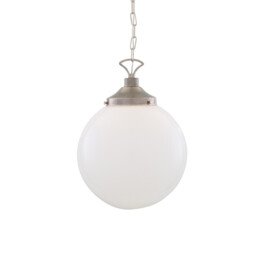 Yerevan 35cm Globe Pendant, Antique Silver - thumbnail 1