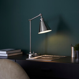 Hal Desk Task Lamp Bright Nickel Plate, 1x E14 - thumbnail 5
