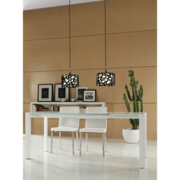 Lupin Linear Pendant 2 Light E27, Gloss Black, White Acrylic, Polished Chrome - thumbnail 3
