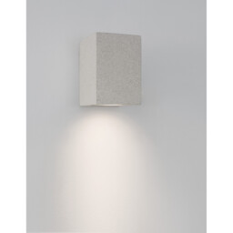 Fuento Outdoor Down Wall Lamp White Sandstone Glass LED GU10 1x7W IP65 - thumbnail 5
