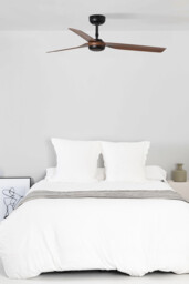 Punt 130cm Ceiling Fan Black, Dark Wood Blades - thumbnail 2