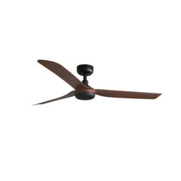 Punt 130cm Ceiling Fan Black, Dark Wood Blades - thumbnail 1