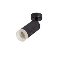 Madrid 1 Light Surface Mounted Spotlight GU10, Sand Black, Acrylic Ring - thumbnail 3
