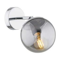 Satelite Outdoor Globe Wall Lamp Graphite Lister, Chrome IP44 - thumbnail 1