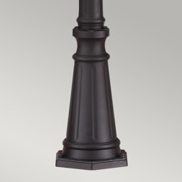 Cotswold Lane 3 Light Large Outdoor Post Lantern Black IP44, E14 - thumbnail 5
