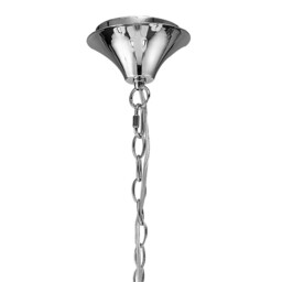 Loewe Pendant 5 Light E14, Polished Chrome With Cream Shades - thumbnail 3