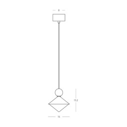 Radiant Slim Pendant Ceiling Light Brass-Beige Red LED 3000K Dimmable - thumbnail 3
