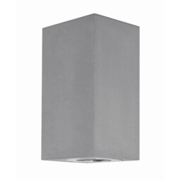 Fuento 2 Light Outdoor Up Down Wall Lamp Grey Concrete Glass LED GU10 2x7W IP65 - thumbnail 1