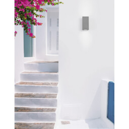 Fuento 2 Light Outdoor Up Down Wall Lamp Grey Concrete Glass LED GU10 2x7W IP65 - thumbnail 2
