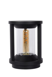 Cadix Modern Pedestal Light Outdoor - Ø 16cm - 1xE27 - IP65 - Black - thumbnail 3