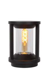 Cadix Modern Pedestal Light Outdoor - Ø 16cm - 1xE27 - IP65 - Black - thumbnail 1