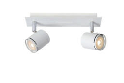 Rilou Modern Twin Ceiling Spotlight - LED Dim. - GU10 - 2x5W 3000K - White