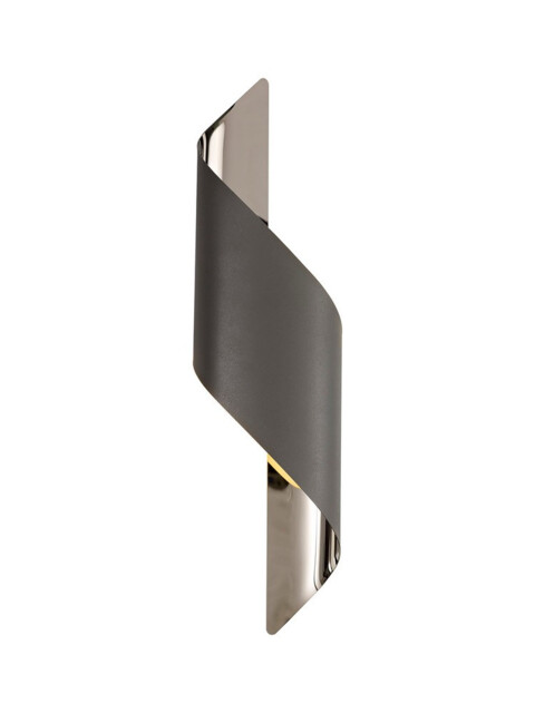 Stanford Wall Lamp Large, 1 x 8W LED, 3000K, 640lm, Anthracite, Polished Chrome, 3yrs Warranty - image 1