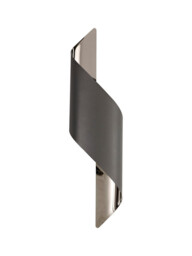 Stanford Wall Lamp Large, 1 x 8W LED, 3000K, 640lm, Anthracite, Polished Chrome, 3yrs Warranty - thumbnail 5