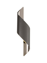 Stanford Wall Lamp Large, 1 x 8W LED, 3000K, 640lm, Anthracite, Polished Chrome, 3yrs Warranty - thumbnail 1