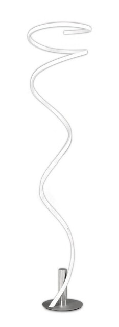 Helix Floor Lamp 180cm, 42W LED, 4000K, 3360lm, White & Chrome - image 1