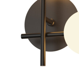 Cellar Right Wall Lamp 2 Light, Replaceable 5W LEDs, 3000K, Black - thumbnail 3