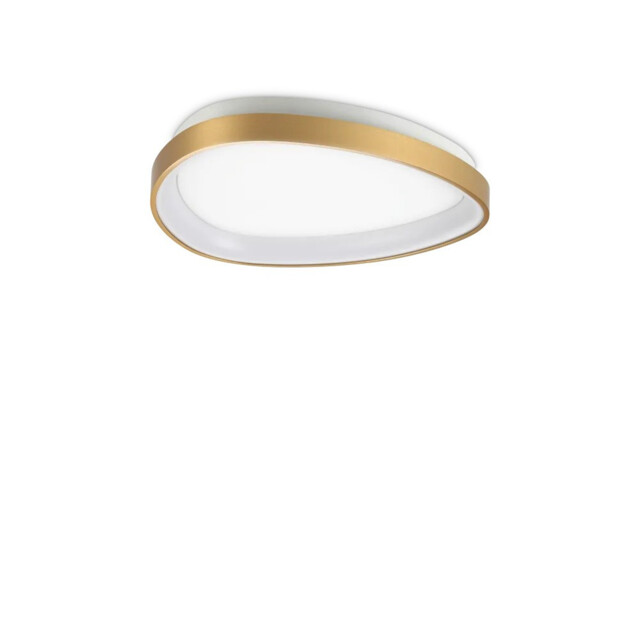 Gemini 42.5cm LED Integrated LED Semi Flush Ceiling Light Brass 2700K