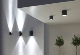 Cosmos LED Outdoor Small Wall Light Urban Grey IP55 - thumbnail 3