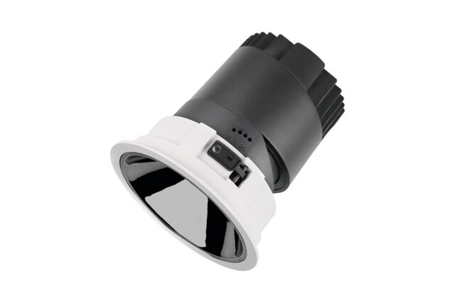 Accentpro LED Downlight 55 Deg Beam 95mm Cutout 30 Deg Tiltable 355 Deg Rotatable 15W 1277LM 85LM/W 3000K Silver Round