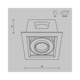 Metal Modern Recessed Downlight White 3000K 750lm - thumbnail 2
