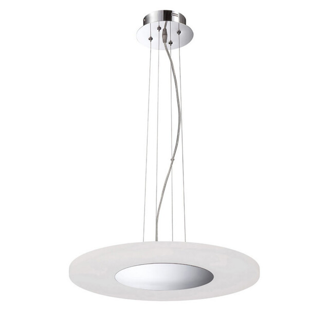 Notte Pendant 28W LED Round 3000K, 1800lm, Polished Chrome/Frosted Acrylic - image 1