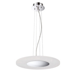 Notte Pendant 28W LED Round 3000K, 1800lm, Polished Chrome/Frosted Acrylic - thumbnail 1