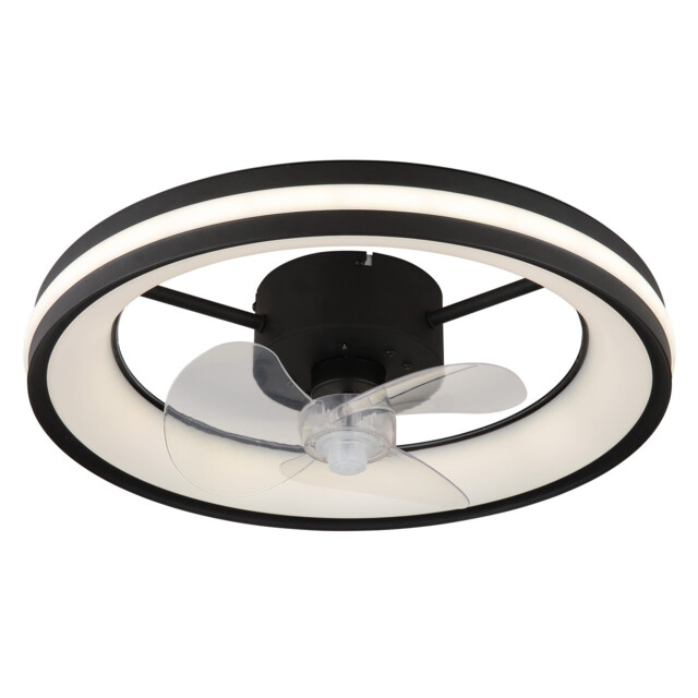 Gatian 3 Blade Ceiling Fan Matt Black LED Dimmable 2700-6500K Remote Control Timer - image 1