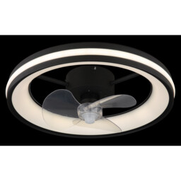 Gatian 3 Blade Ceiling Fan Matt Black LED Dimmable 2700-6500K Remote Control Timer - thumbnail 3