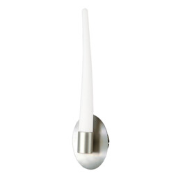 Estalacta Wall Lamp 1 Light GU10 Indoor/Outdoor, Silver/Opal White - thumbnail 1