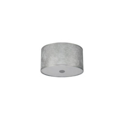 Baymont White 3 Light E27 Flush With 30cm x 17cm Silver Leaf With White Lining Shade & Frosted/PC Acrylic Diffuser - thumbnail 5