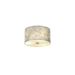 Baymont White 3 Light E27 Flush With 30cm x 17cm Silver Leaf With White Lining Shade & Frosted/PC Acrylic Diffuser - thumbnail 1