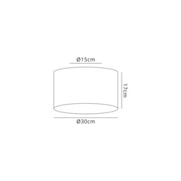 Baymont White 3 Light E27 Flush With 30cm x 17cm Silver Leaf With White Lining Shade & Frosted/PC Acrylic Diffuser - thumbnail 3