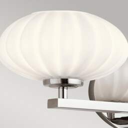 Kichler Pim Bathroom Wall Lamp Polished Chrome, 3000K, IP44 - thumbnail 3