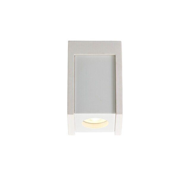 Lyndon 1 Light Ceiling GU10, White Paintable Gypsum With Matt White Cover - image 1