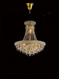 Alexandra Ceiling Pendant Chandelier 9 Light French Gold, Crystal - thumbnail 2