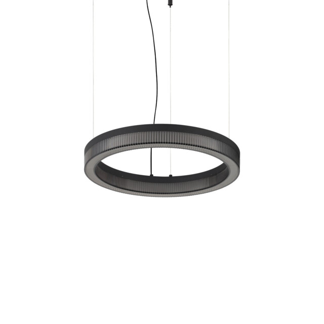 Crown 40cm Integrated LED Pendant Ceiling Light Black 2050lm 3000K - image 1