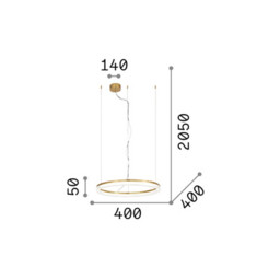 Crown 40cm Integrated LED Pendant Ceiling Light Black 2050lm 3000K - thumbnail 2